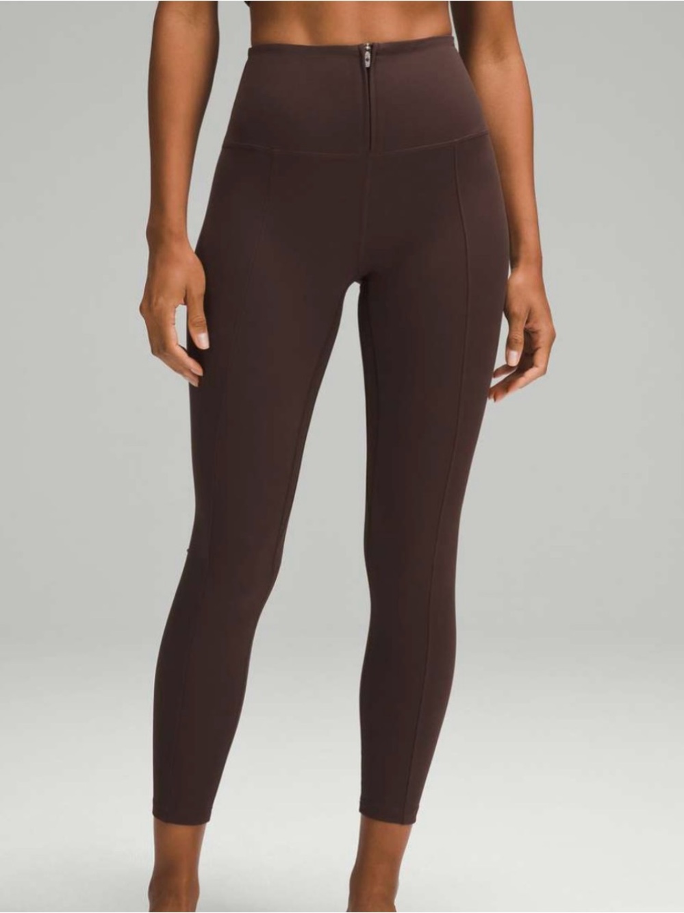 Lululemon Align™ High-Rise Zip-Front Pant - Espresso. Sporty Yoga Athletic